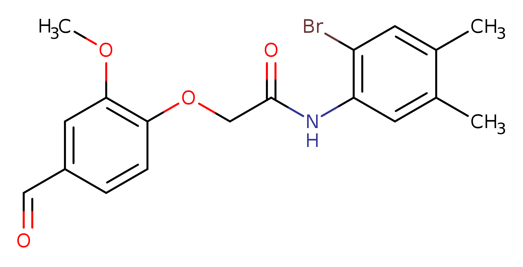 N-(2-bromo-4,5-dimethylphenyl)-2-(4-formyl-2-methoxyphenoxy)acetamide