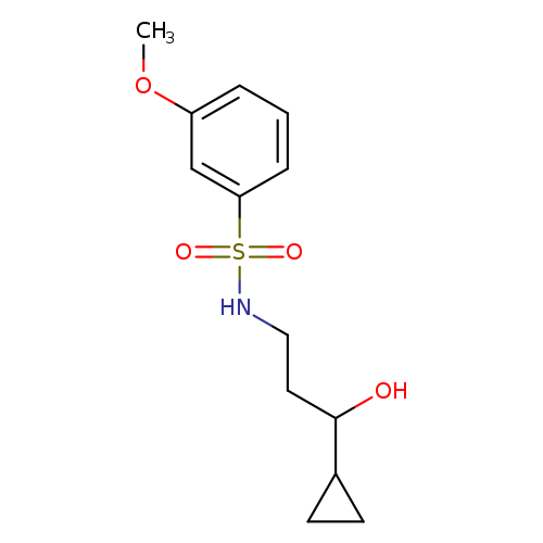 N-(3-cyclopropyl-3-hydroxypropyl)-3-methoxybenzene-1-sulfonamide