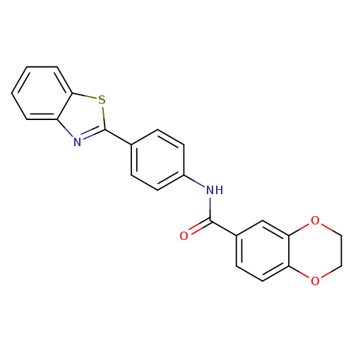 N-[4-(1,3-benzothiazol-2-yl)phenyl]-2,3-dihydro-1,4-benzodioxine-6-carboxamide