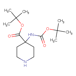 4-Piperidinecarboxylic acid, 4-[[(1,1-dimethylethoxy)carbonyl]amino]-, 1,1-dimethylethyl ester