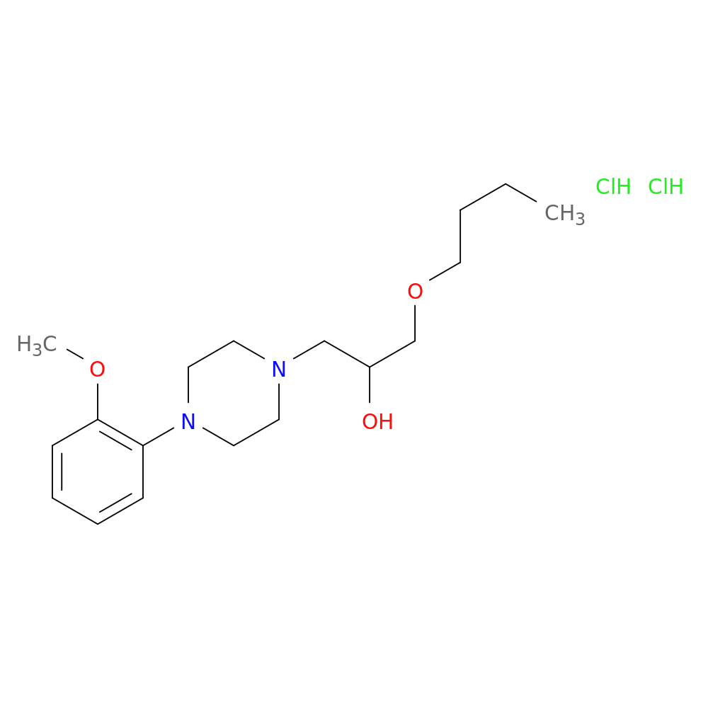 1-butoxy-3-[4-(2-methoxyphenyl)piperazin-1-yl]propan-2-ol dihydrochloride