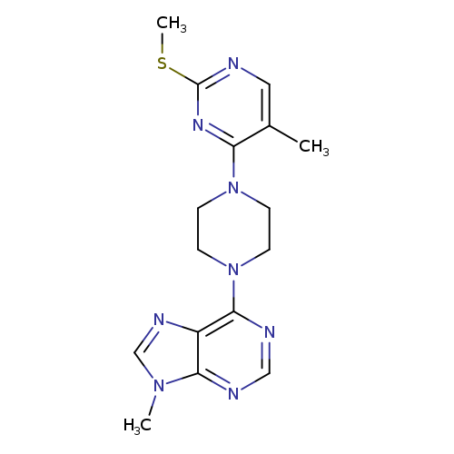 9-methyl-6-{4-[5-methyl-2-(methylsulfanyl)pyrimidin-4-yl]piperazin-1-yl}-9H-purine
