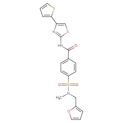 4-{[(furan-2-yl)methyl](methyl)sulfamoyl}-N-[4-(thiophen-2-yl)-1,3-thiazol-2-yl]benzamide