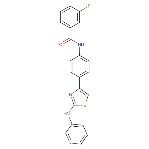 3-fluoro-N-(4-{2-[(pyridin-3-yl)amino]-1,3-thiazol-4-yl}phenyl)benzamide