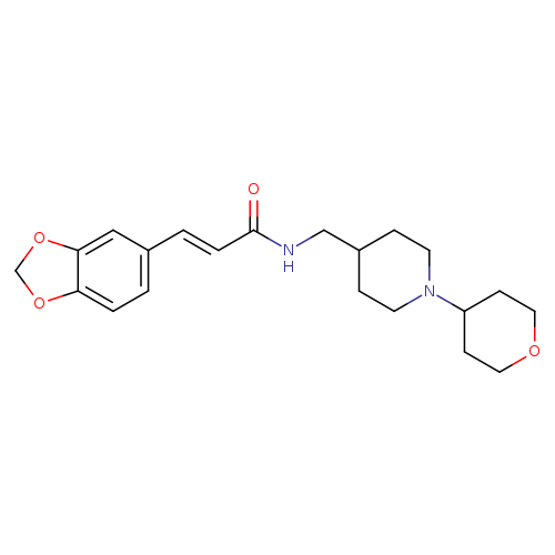 (2E)-3-(2H-1,3-benzodioxol-5-yl)-N-{[1-(oxan-4-yl)piperidin-4-yl]methyl}prop-2-enamide