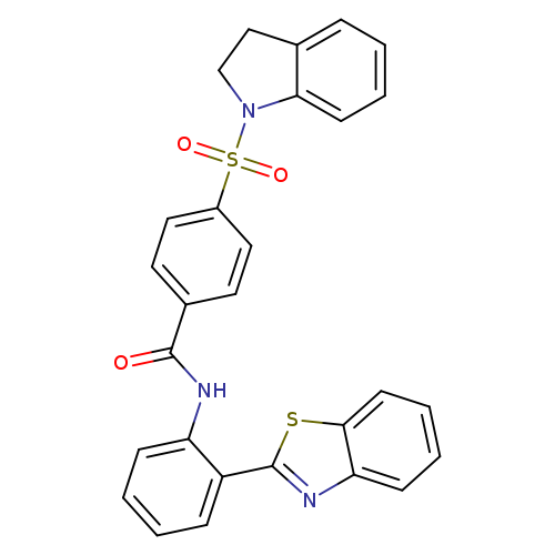 N-[2-(1,3-benzothiazol-2-yl)phenyl]-4-(2,3-dihydro-1H-indole-1-sulfonyl)benzamide