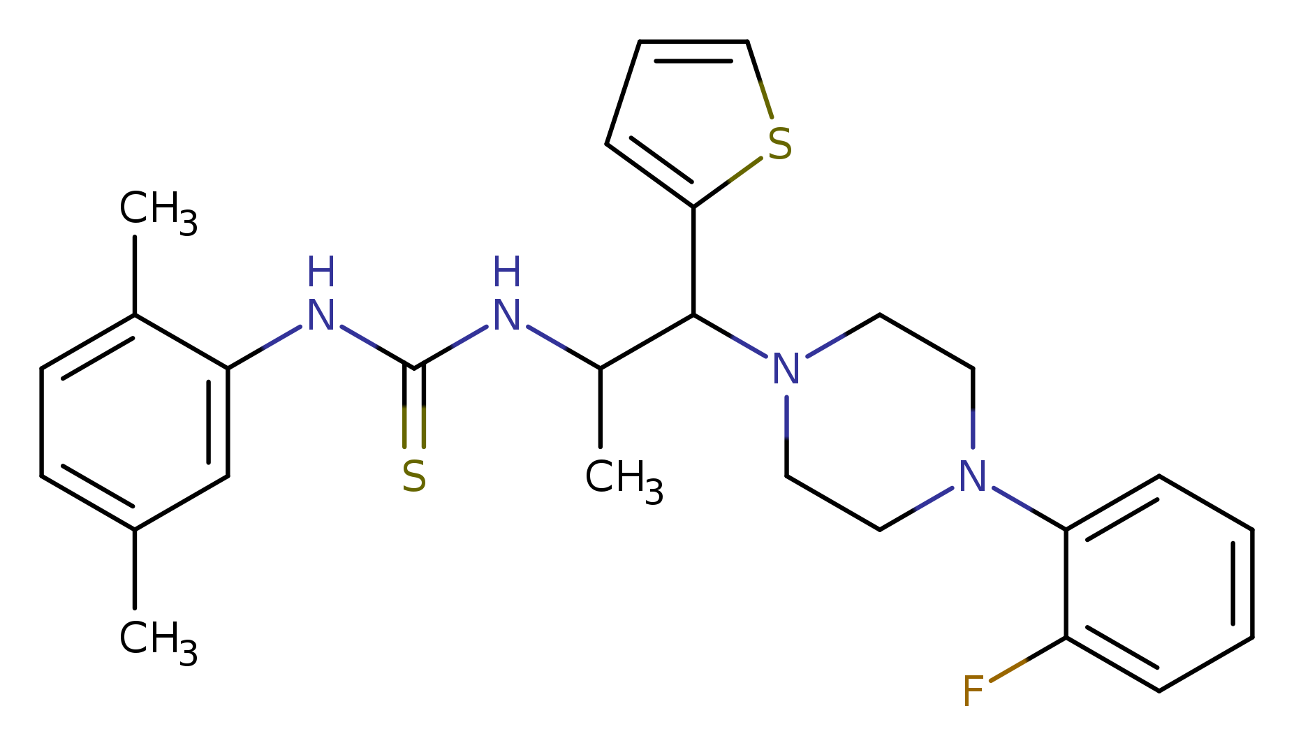 1-(2,5-dimethylphenyl)-3-{1-[4-(2-fluorophenyl)piperazin-1-yl]-1-(thiophen-2-yl)propan-2-yl}thiourea