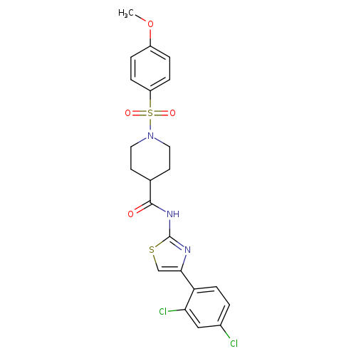 N-[4-(2,4-dichlorophenyl)-1,3-thiazol-2-yl]-1-(4-methoxybenzenesulfonyl)piperidine-4-carboxamide