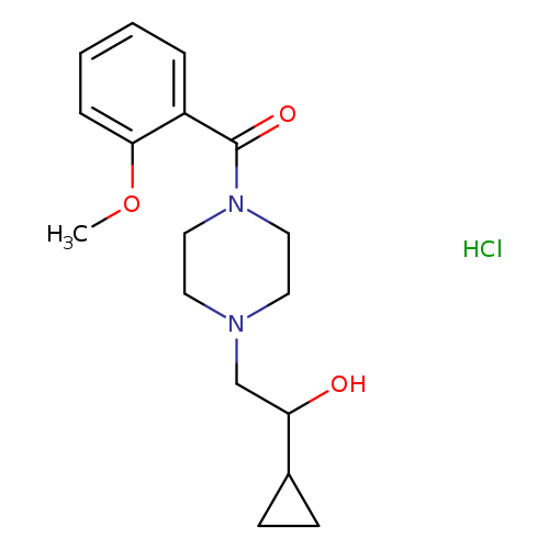 1-cyclopropyl-2-[4-(2-methoxybenzoyl)piperazin-1-yl]ethan-1-ol hydrochloride