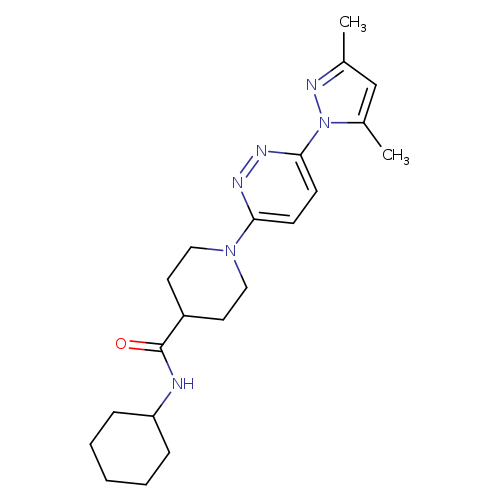 N-cyclohexyl-1-[6-(3,5-dimethyl-1H-pyrazol-1-yl)pyridazin-3-yl]piperidine-4-carboxamide