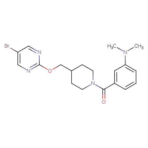 3-(4-{[(5-bromopyrimidin-2-yl)oxy]methyl}piperidine-1-carbonyl)-N,N-dimethylaniline