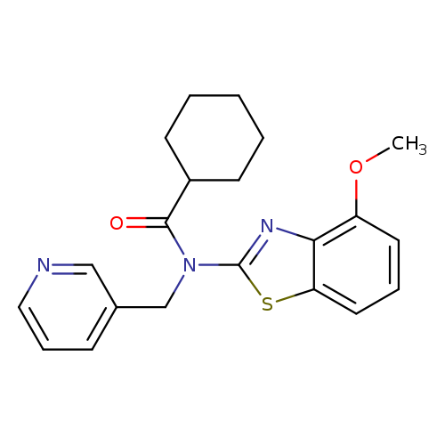 N-(4-methoxy-1,3-benzothiazol-2-yl)-N-[(pyridin-3-yl)methyl]cyclohexanecarboxamide