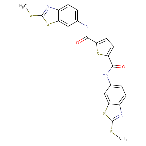 N2,N5-bis[2-(methylsulfanyl)-1,3-benzothiazol-6-yl]thiophene-2,5-dicarboxamide