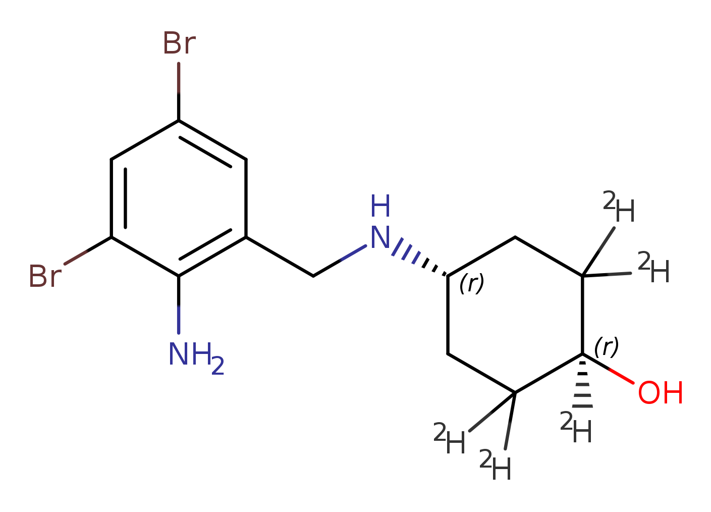 (1r,4r)-4-((2-amino-3,5-dibromobenzyl)amino)cyclohexan-1,2,2,6,6-d<sub>5</sub>-1-ol
