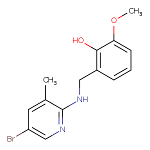 2-{[(5-bromo-3-methylpyridin-2-yl)amino]methyl}-6-methoxyphenol