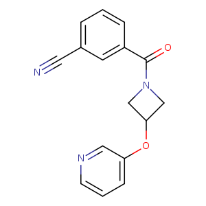 3-[3-(pyridin-3-yloxy)azetidine-1-carbonyl]benzonitrile