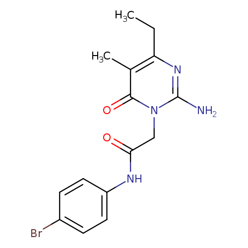 2-(2-amino-4-ethyl-5-methyl-6-oxo-1,6-dihydropyrimidin-1-yl)-N-(4-bromophenyl)acetamide