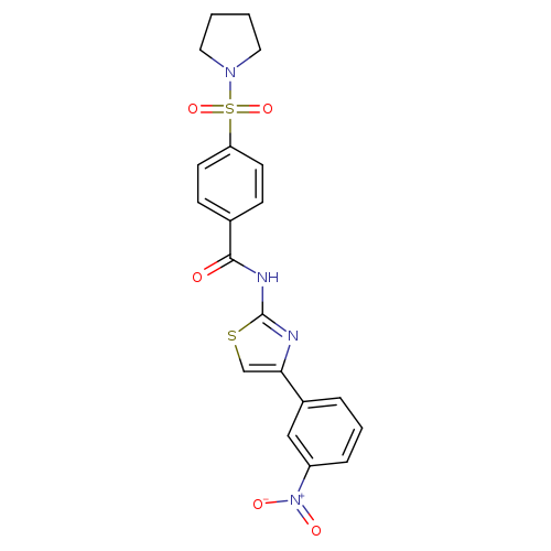 N-[4-(3-nitrophenyl)-1,3-thiazol-2-yl]-4-(pyrrolidine-1-sulfonyl)benzamide