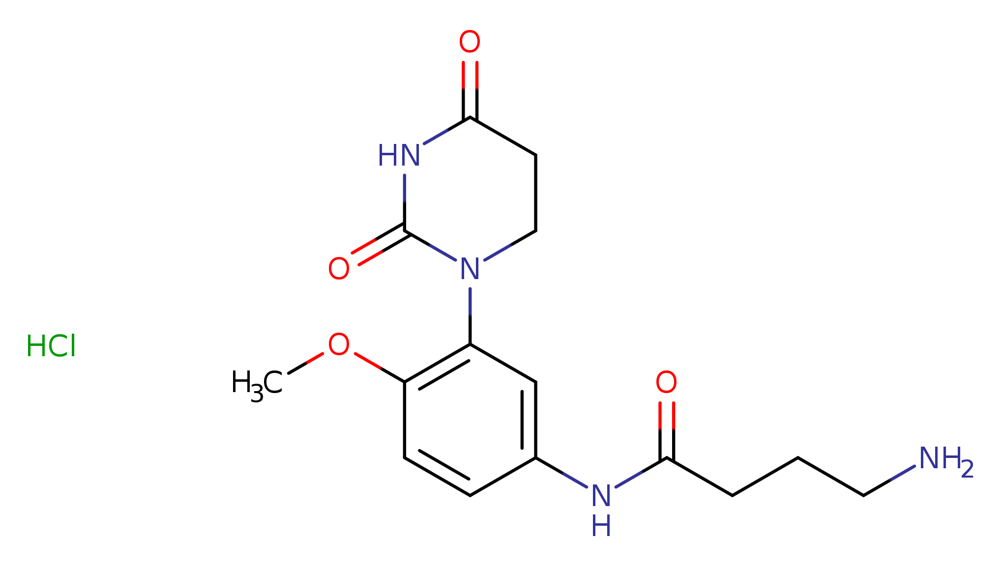 4-amino-N-[3-(2,4-dioxo-1,3-diazinan-1-yl)-4-methoxyphenyl]butanamide hydrochloride