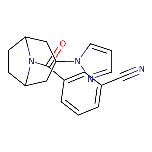 3-[3-(1H-pyrazol-1-yl)-8-azabicyclo[3.2.1]octane-8-carbonyl]benzonitrile