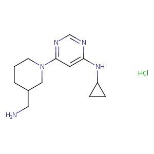 6-(3-(Aminomethyl)piperidin-1-yl)-N-cyclopropylpyrimidin-4-amine hydrochloride