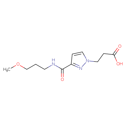 3-(3-{[(3-methoxypropyl)amino]carbonyl}-1H-pyrazol-1-yl)propanoic acid