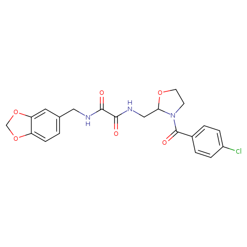 N'-[(2H-1,3-benzodioxol-5-yl)methyl]-N-{[3-(4-chlorobenzoyl)-1,3-oxazolidin-2-yl]methyl}ethanediamide
