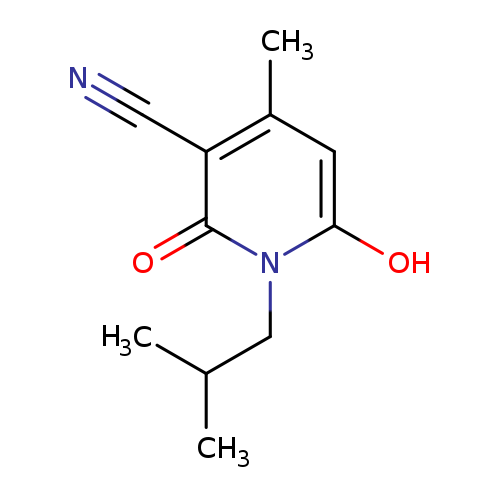 6-hydroxy-4-methyl-1-(2-methylpropyl)-2-oxo-1,2-dihydropyridine-3-carbonitrile