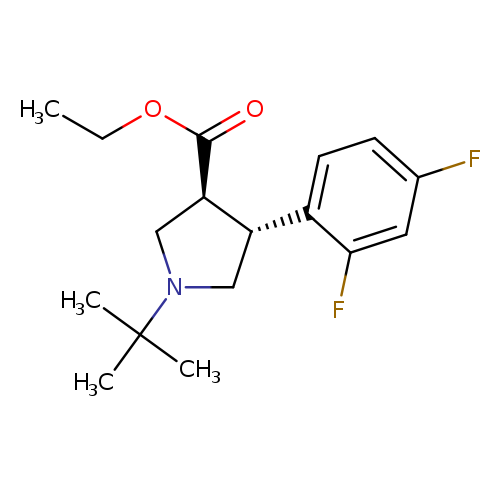 (3S,4R)-ethyl 1-(tert-butyl)-4-(2,4-difluorophenyl)pyrrolidine-3-carboxylate