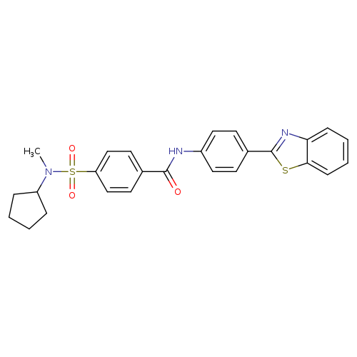 N-[4-(1,3-benzothiazol-2-yl)phenyl]-4-[cyclopentyl(methyl)sulfamoyl]benzamide