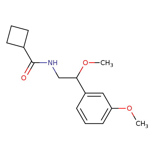N-[2-methoxy-2-(3-methoxyphenyl)ethyl]cyclobutanecarboxamide