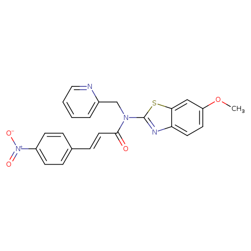 (2E)-N-(6-methoxy-1,3-benzothiazol-2-yl)-3-(4-nitrophenyl)-N-[(pyridin-2-yl)methyl]prop-2-enamide