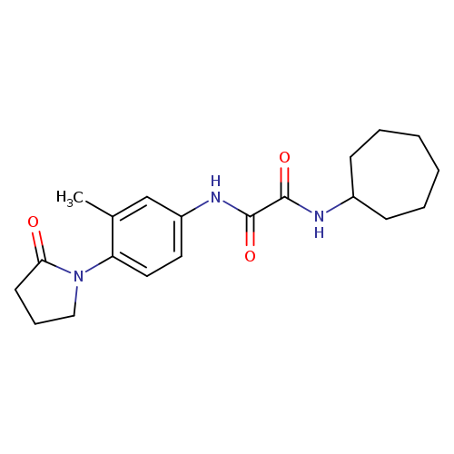 N'-cycloheptyl-N-[3-methyl-4-(2-oxopyrrolidin-1-yl)phenyl]ethanediamide