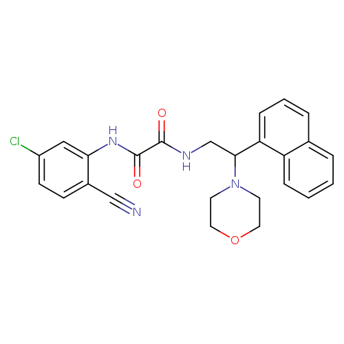 N-(5-chloro-2-cyanophenyl)-N'-[2-(morpholin-4-yl)-2-(naphthalen-1-yl)ethyl]ethanediamide