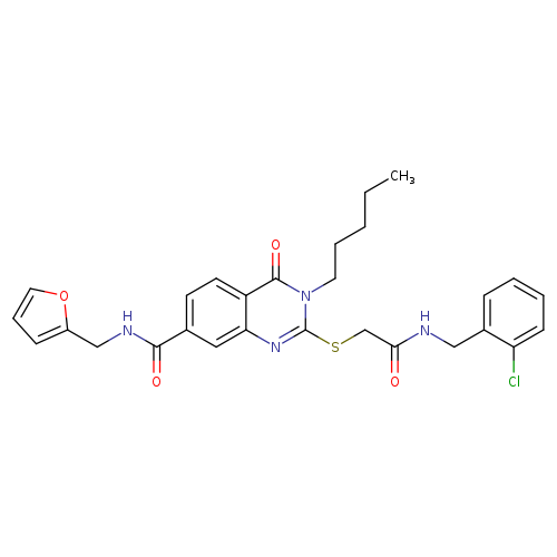 2-[({[(2-chlorophenyl)methyl]carbamoyl}methyl)sulfanyl]-N-[(furan-2-yl)methyl]-4-oxo-3-pentyl-3,4-dihydroquinazoline-7-carboxamide