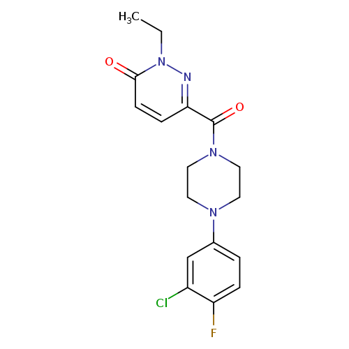 6-[4-(3-chloro-4-fluorophenyl)piperazine-1-carbonyl]-2-ethyl-2,3-dihydropyridazin-3-one