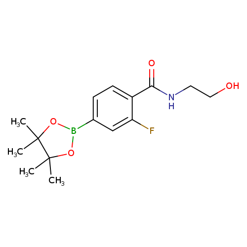 2-Fluoro-N-(2-hydroxyethyl)-4-(tetramethyl-1,3,2-dioxaborolan-2-yl)benzamide