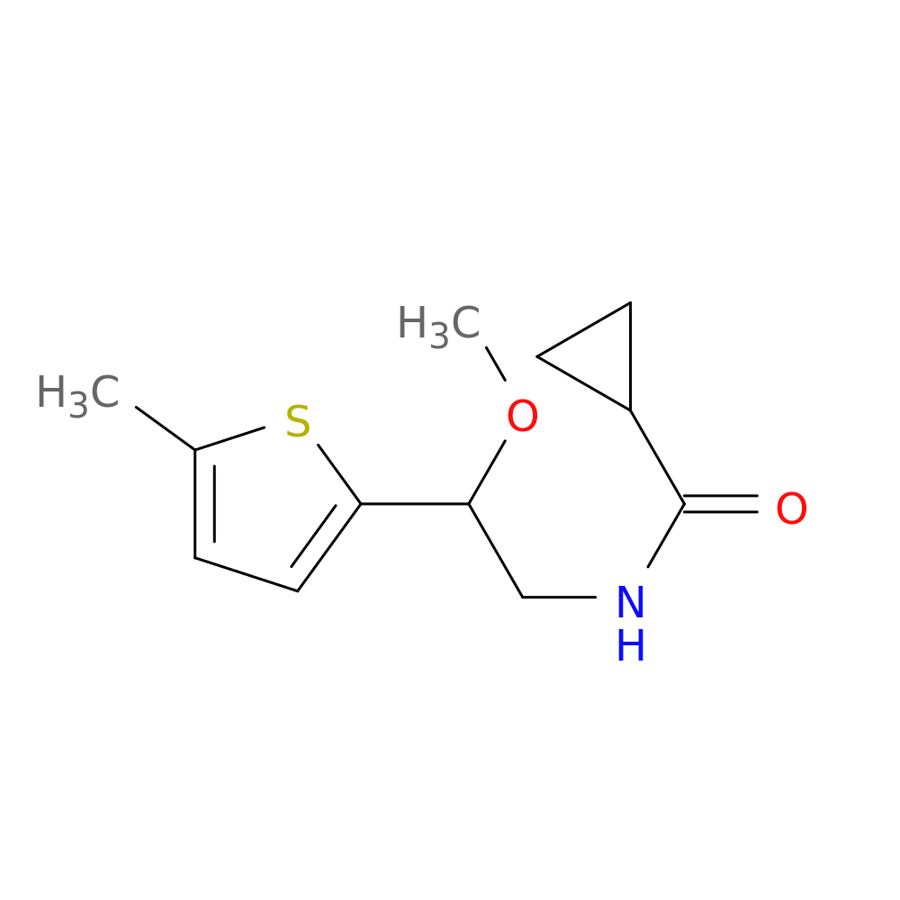 N-[2-methoxy-2-(5-methylthiophen-2-yl)ethyl]cyclopropanecarboxamide