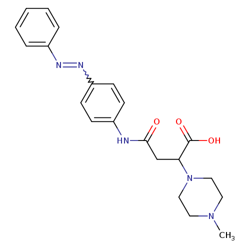 2-(4-methylpiperazin-1-yl)-3-({4-[(Z)-2-phenyldiazen-1-yl]phenyl}carbamoyl)propanoic acid