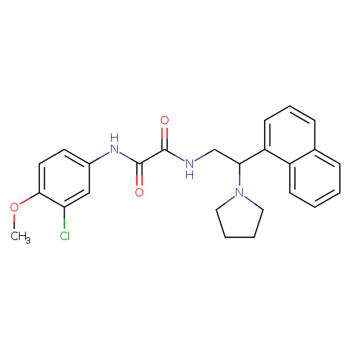 N'-(3-chloro-4-methoxyphenyl)-N-[2-(naphthalen-1-yl)-2-(pyrrolidin-1-yl)ethyl]ethanediamide