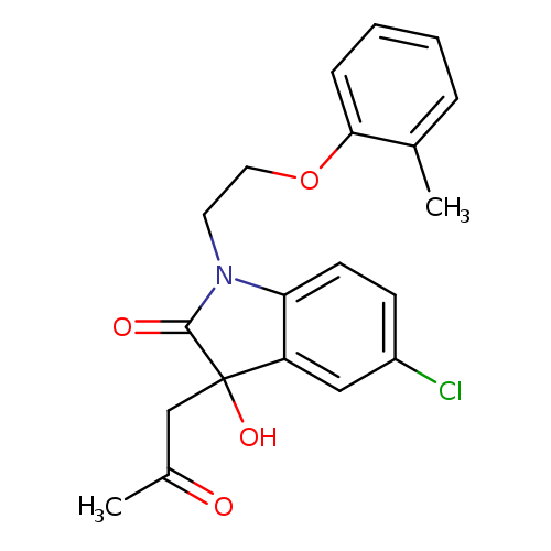 5-chloro-3-hydroxy-1-[2-(2-methylphenoxy)ethyl]-3-(2-oxopropyl)-2,3-dihydro-1H-indol-2-one