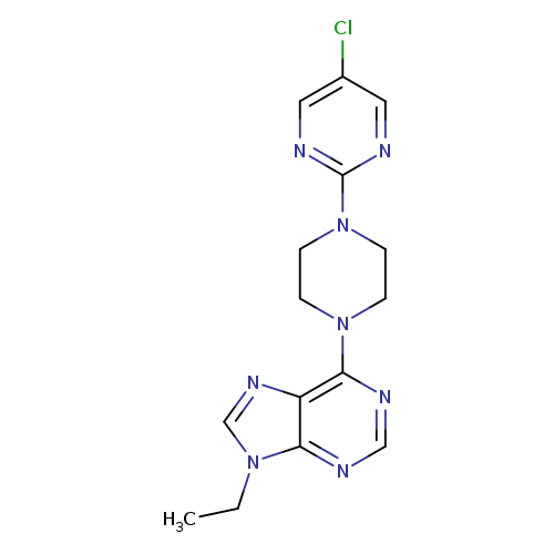 6-[4-(5-chloropyrimidin-2-yl)piperazin-1-yl]-9-ethyl-9H-purine