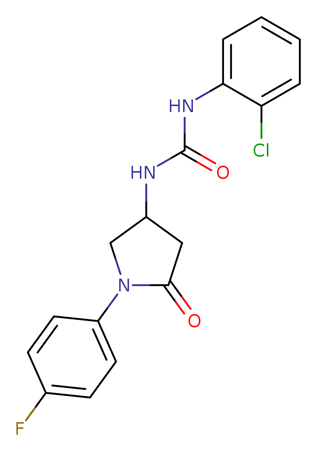 1-(2-chlorophenyl)-3-[1-(4-fluorophenyl)-5-oxopyrrolidin-3-yl]urea