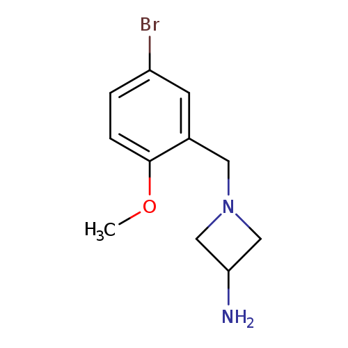 1-[(5-bromo-2-methoxyphenyl)methyl]azetidin-3-amine