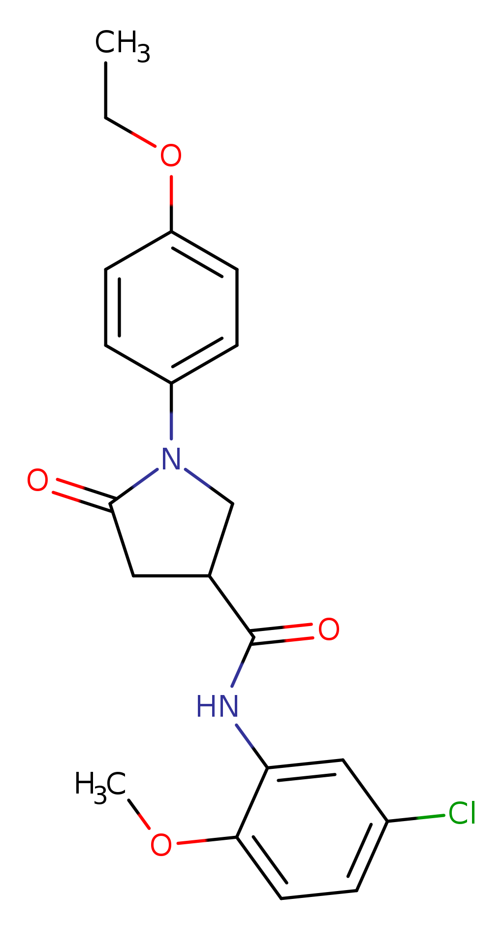 N-(5-chloro-2-methoxyphenyl)-1-(4-ethoxyphenyl)-5-oxo-3-pyrrolidinecarboxamide