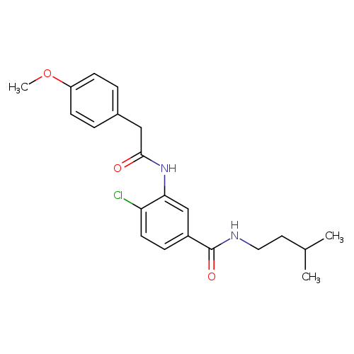 4-chloro-N-isopentyl-3-{[(4-methoxyphenyl)acetyl]amino}benzamide