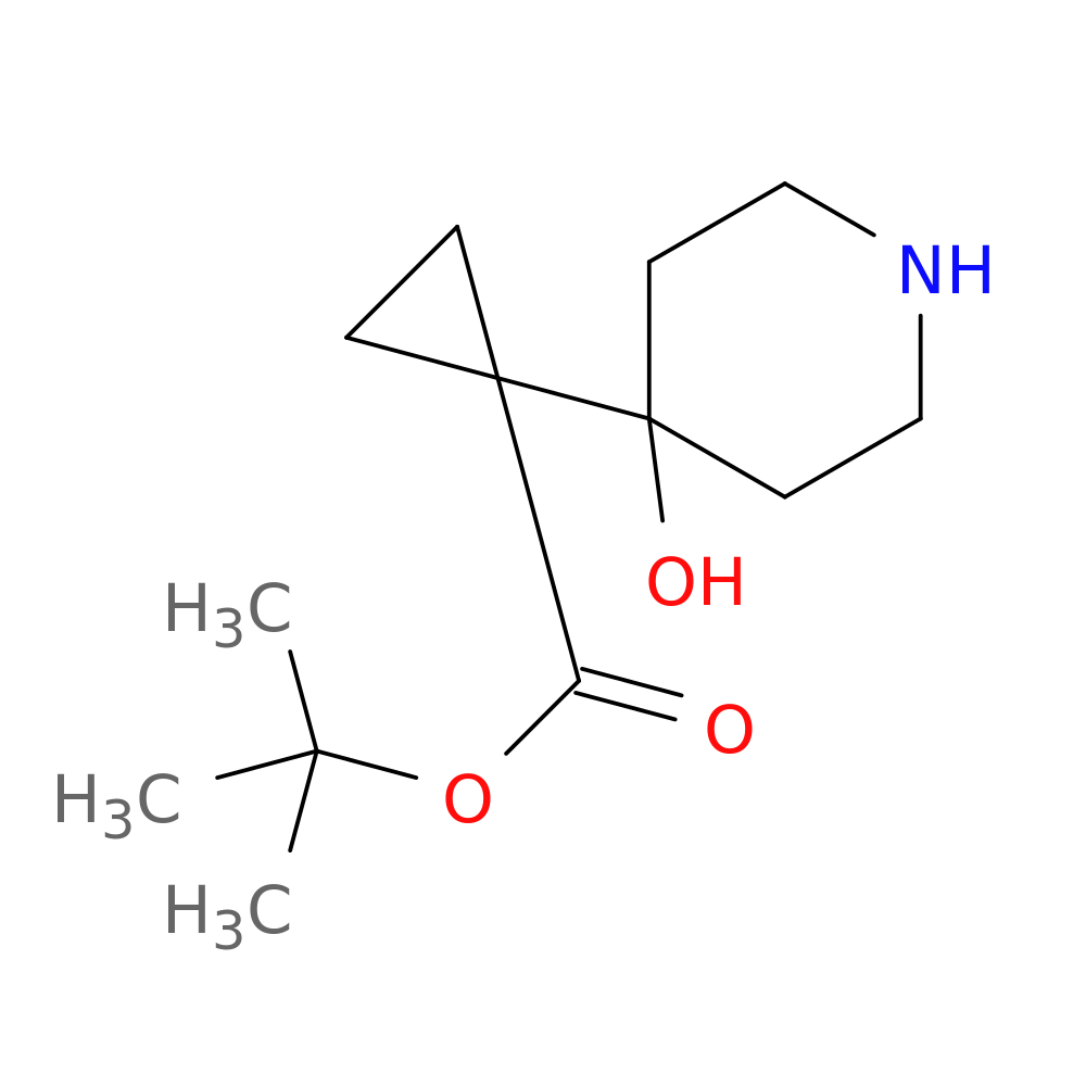 tert-butyl 1-(4-hydroxypiperidin-4-yl)cyclopropane-1-carboxylate