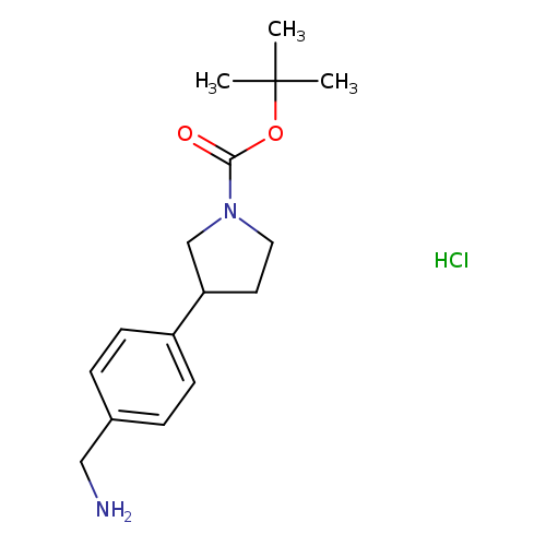 tert-butyl 3-[4-(aminomethyl)phenyl]pyrrolidine-1-carboxylate hydrochloride