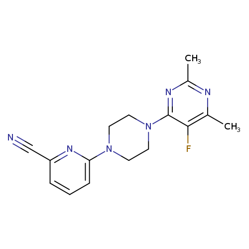 6-[4-(5-fluoro-2,6-dimethylpyrimidin-4-yl)piperazin-1-yl]pyridine-2-carbonitrile