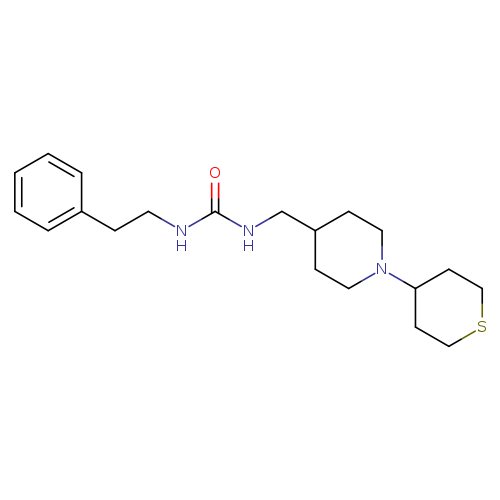 1-(2-phenylethyl)-3-{[1-(thian-4-yl)piperidin-4-yl]methyl}urea